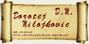 Dorotej Milojković vizit kartica
